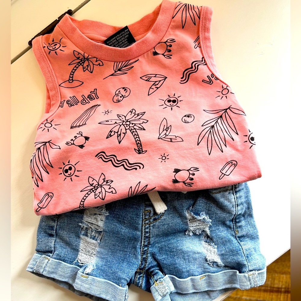 Little Bipsy Vacation Tank & Jean Shorts